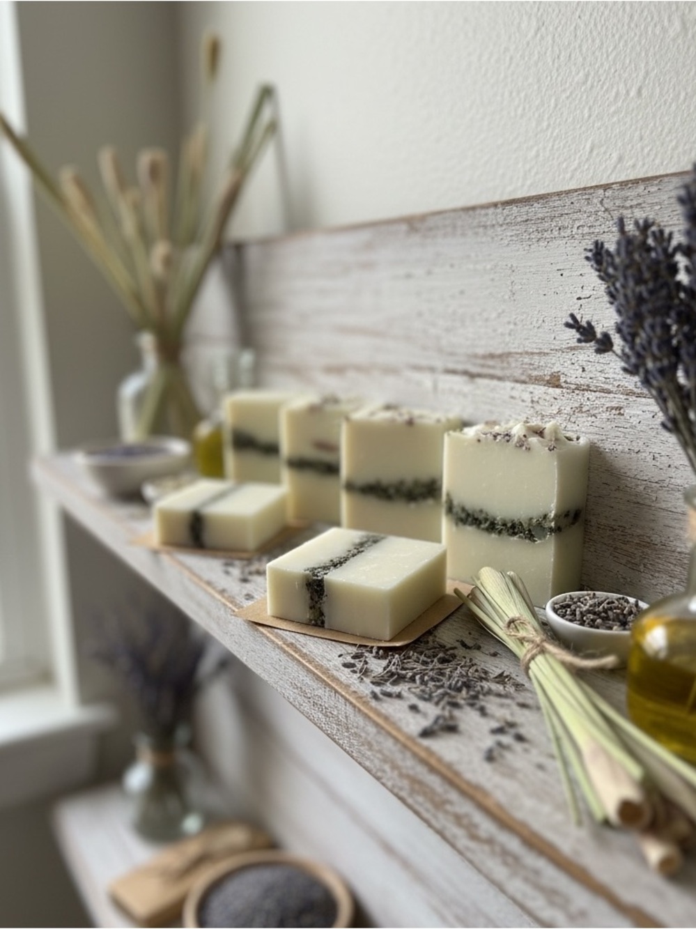 Handmade Lemongrass Lavender Shea Butter Hand Soaps - 3.5 oz bars
NWT